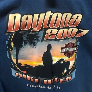 Harley-Davidson Daytona Bike Week 2007 T-Shirt USA Made Gator Graphic Florida M
